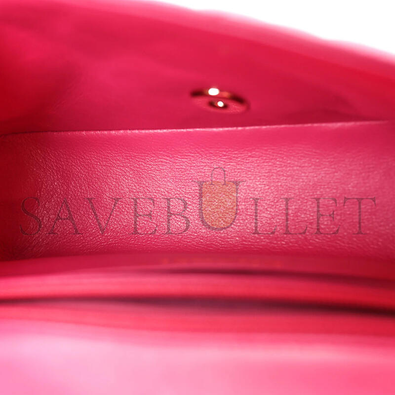 CHANEL LAMBSKIN QUILTED MINI RECTANGULAR FLAP PINK  (20*12*7cm) 